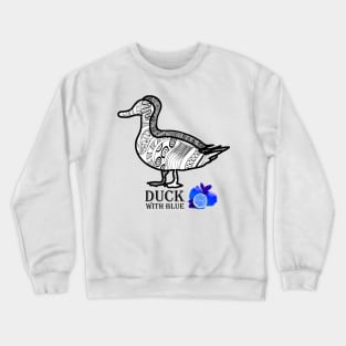 Duck With Blue Lemons Crewneck Sweatshirt